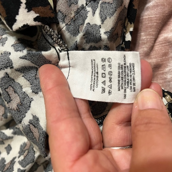 Free People animal print tie waist blouse size xs - Picture 7 of 7